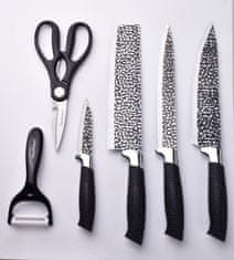 shumee ZÁKLADNÍ KUCHYNĚ Sada 4 nožů, 1 nůžek, 1 škrabky