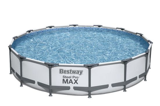 Bestway Nadzemní bazén kulatý Steel Pro MAX, kartušová filtrace, průměr 4,27m, výška 84cm