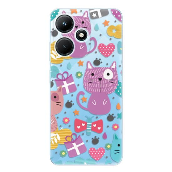 iSaprio Silikonové pouzdro - Cat pattern 01 pro Infinix Hot 30i