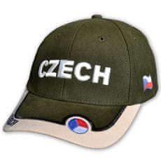 Fansport Kšiltovka CZECH 3D khaki