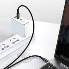 BASEUS kabel USB-C - USB-C, rychlonabíjecí, datový, 100W, 1m, černá