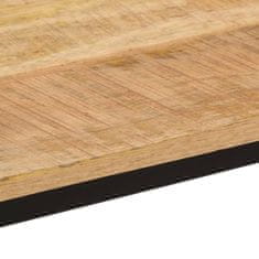 shumee Jídelní stůl 110 x 55 x 75 cm masivní hrubý mangovník a železo