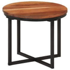 Greatstore Konferenční stolek 35x35x30 cm masivní akáciové dřevo a železo