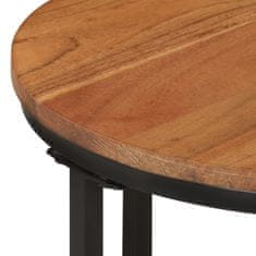 shumee Konferenční stolek 35x35x30 cm masivní akáciové dřevo a železo