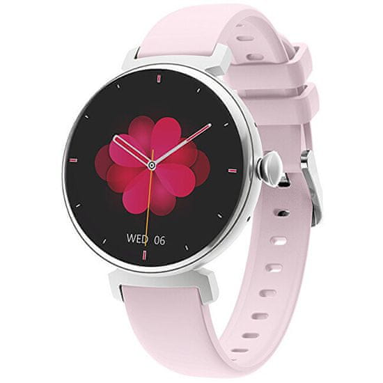 Wotchi AMOLED Smartwatch DM70 – Silver - Pink