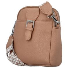 MaxFly Dámská koženková malá crossbody kabelka Brista, starorůžová