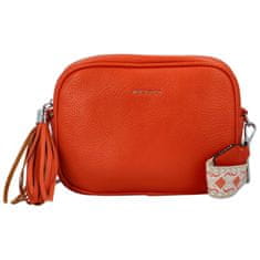 MaxFly Trendy dámská koženková crossbody Rebeca, oranžová