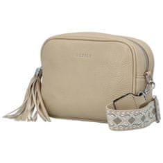 MaxFly Trendy dámská koženková crossbody Rebeca, béžová