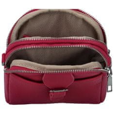 MaxFly Dámská koženková malá crossbody kabelka Brista, fuchsiová