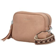 MaxFly Trendy dámská koženková crossbody Rebeca, starorůžová