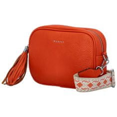 MaxFly Trendy dámská koženková crossbody Rebeca, oranžová