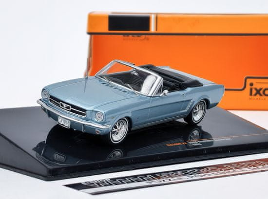 IXO MODELS Ford Mustang Convertible (1965) metallic-light blue IXO 1:43