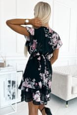 Numoco Dámské květované šaty Patrizia černá One size