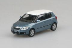 Abrex Škoda Fabia II (2006) - Šedá Satin Metalíza/Bílá střecha ABREX 1:43