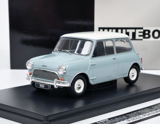 WHITEBOX Austin Mini Cooper S (1965) světle modrá/bílá WhiteBox 1:24