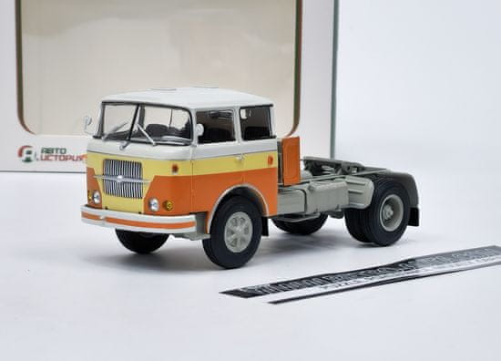 Modimio Škoda LIAZ 706 RTTN Tahač - Oranžová/bílá MODIMIO 1:43