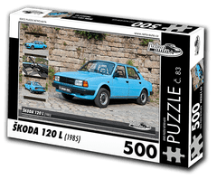 RETRO-AUTA© Puzzle č. 83 - ŠKODA 120 L (1985) 500 dílků