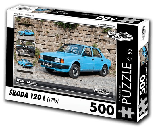 RETRO-AUTA© Puzzle č. 83 - ŠKODA 120 L (1985) 500 dílků