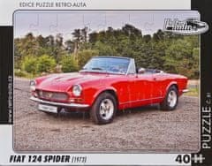 RETRO-AUTA© Puzzle č. 81 - FIAT 124 SPIDER (1973) 40 dílků