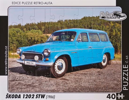 RETRO-AUTA© Puzzle č. 65 - ŠKODA 1202 STW (1966) 40 dílků