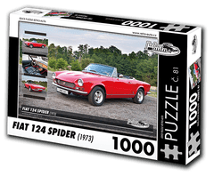 RETRO-AUTA© Puzzle č. 81 - FIAT 124 SPIDER (1973) 1000 dílků