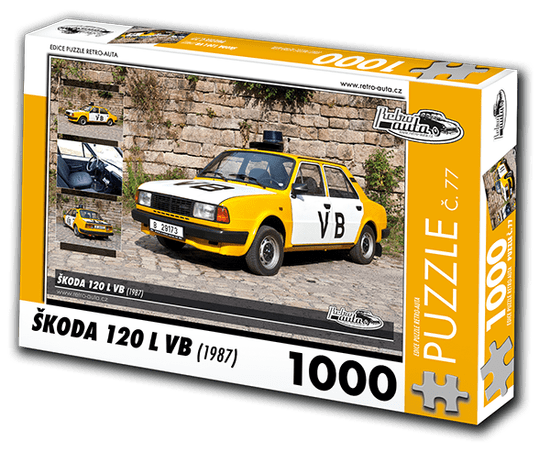 RETRO-AUTA© Puzzle č. 77 - ŠKODA 120 L VB (1987) 1000 dílků