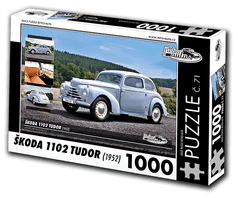 RETRO-AUTA© Puzzle č. 71 - ŠKODA 1102 TUDOR (1952) 1000 dílků