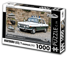 RETRO-AUTA© Puzzle č. 79 - WARTBURG 353/1 Volkspolizei (1973) 1000 dílků