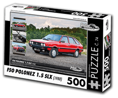 RETRO-AUTA© Puzzle č. 74 - FSO POLONEZ 1.5 SLX (1988) 500 dílků