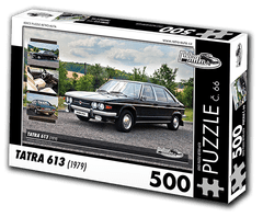 RETRO-AUTA© Puzzle č. 66 - TATRA 613 (1979) 500 dílků