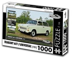 RETRO-AUTA© Puzzle č. 56 - TRABANT 601 S UNIVERSAL (1981) 1000 dílků