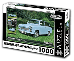 RETRO-AUTA© Puzzle č. 46 - TRABANT 601 UNIVERSAL (1975) 1000 dílků