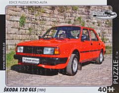 RETRO-AUTA© Puzzle č. 14 - ŠKODA 120 GLS (1984) 40 dílků