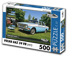 RETRO-AUTA© Puzzle č. 57 - VOLHA GAZ 24 VB (1977) 500 dílků