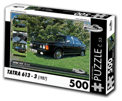 RETRO-AUTA© Puzzle č. 53 - TATRA 613 - 3 (1987) 500 dílků