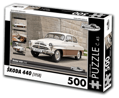 RETRO-AUTA© Puzzle č. 45 - ŠKODA 440 (1958) 500 dílků