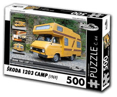 RETRO-AUTA© Puzzle č. 44 - ŠKODA 1203 CAMP (1969) 500 dílků