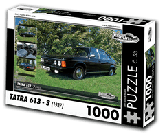 RETRO-AUTA© Puzzle č. 53 - TATRA 613 - 3 (1987) 1000 dílků