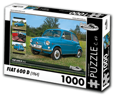 RETRO-AUTA© Puzzle č. 49 - FIAT 600 D (1964) 1000 dílků