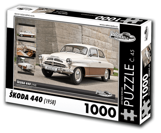 RETRO-AUTA© Puzzle č. 45 - ŠKODA 440 (1958) 1000 dílků