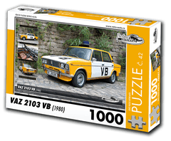 RETRO-AUTA© Puzzle č. 42 - VAZ 2103 VB (1980) 1000 dílků