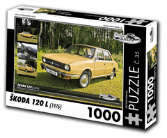 RETRO-AUTA© Puzzle č. 35 - ŠKODA 120 L (1976) 1000 dílků