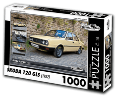 RETRO-AUTA© Puzzle č. 18 - ŠKODA 120 GLS (1982) 1000 dílků