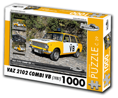 RETRO-AUTA© Puzzle č. 29 - VAZ 2102 COMBI VB (1981) 1000 dílků