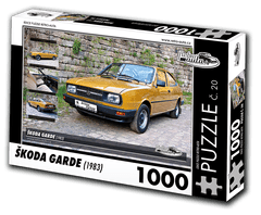 RETRO-AUTA© Puzzle č. 20 - ŠKODA GARDE (1983) 1000 dílků