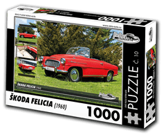 RETRO-AUTA© Puzzle č. 10 - ŠKODA FELICIA (1960) 1000 dílků