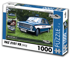 RETRO-AUTA© Puzzle č. 04 - VAZ 2101 VB (1973) 1000 dílků