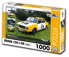 RETRO-AUTA© Puzzle č. 03 - ŠKODA 120L VB (1983) 1000 dílků