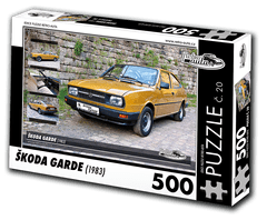 RETRO-AUTA© Puzzle č. 20 - ŠKODA GARDE (1983) 500 dílků