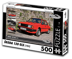 RETRO-AUTA© Puzzle č. 14 - ŠKODA 120 GLS (1984) 500 dílků